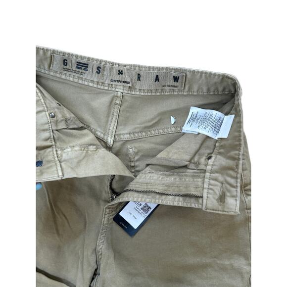 (24) NWT $130 G Star Raw Loose 5 Pocket Shorts Light Moss Green - Picture 7 of 8